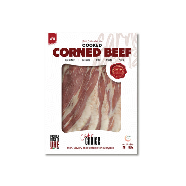 Chilled Cooked Corned Beef – Halal, Ready-to-Eat Slices 180g