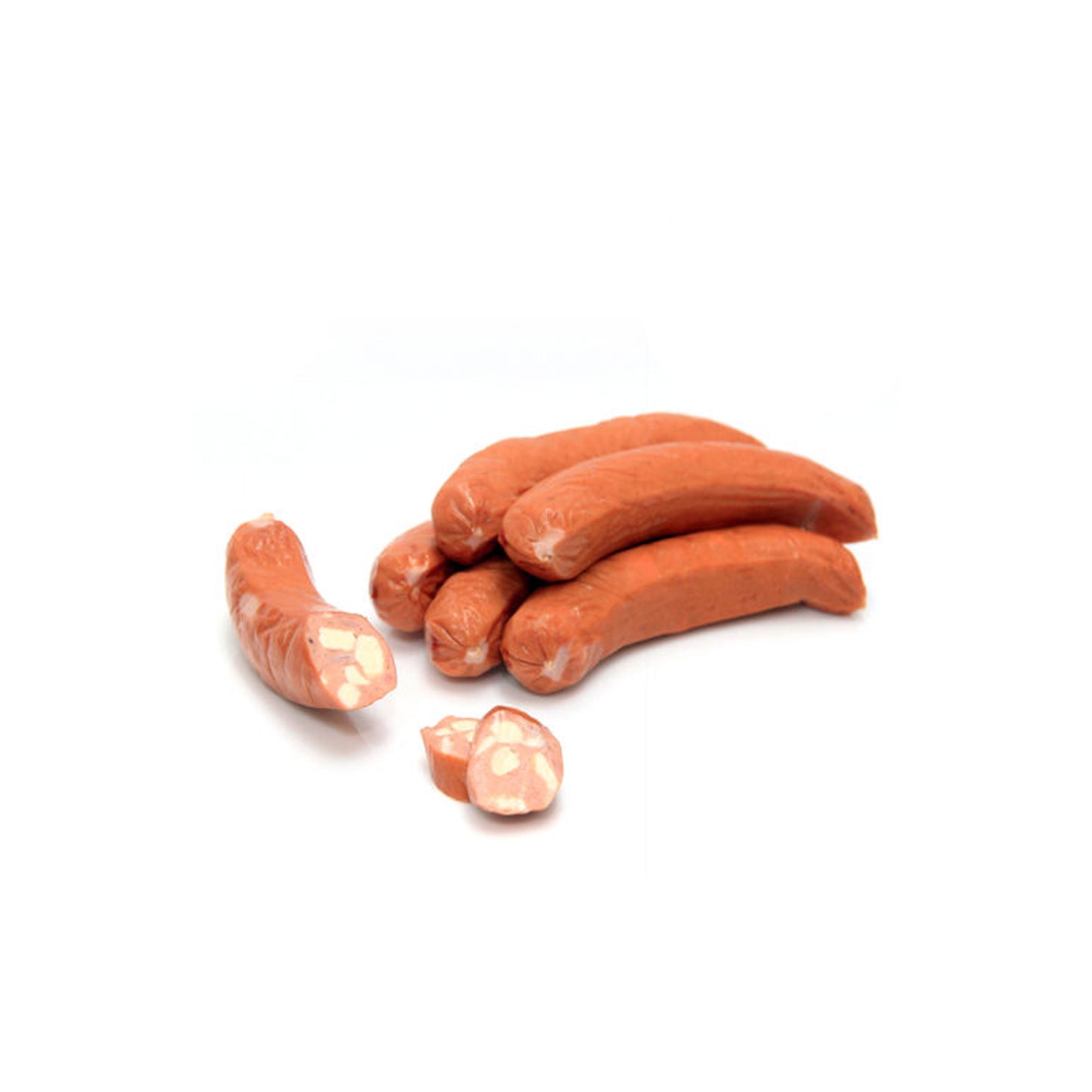 Frozen Cooked Smoked Chicken and Cheese Sausage, Natural Casing | 35g | 1kg
