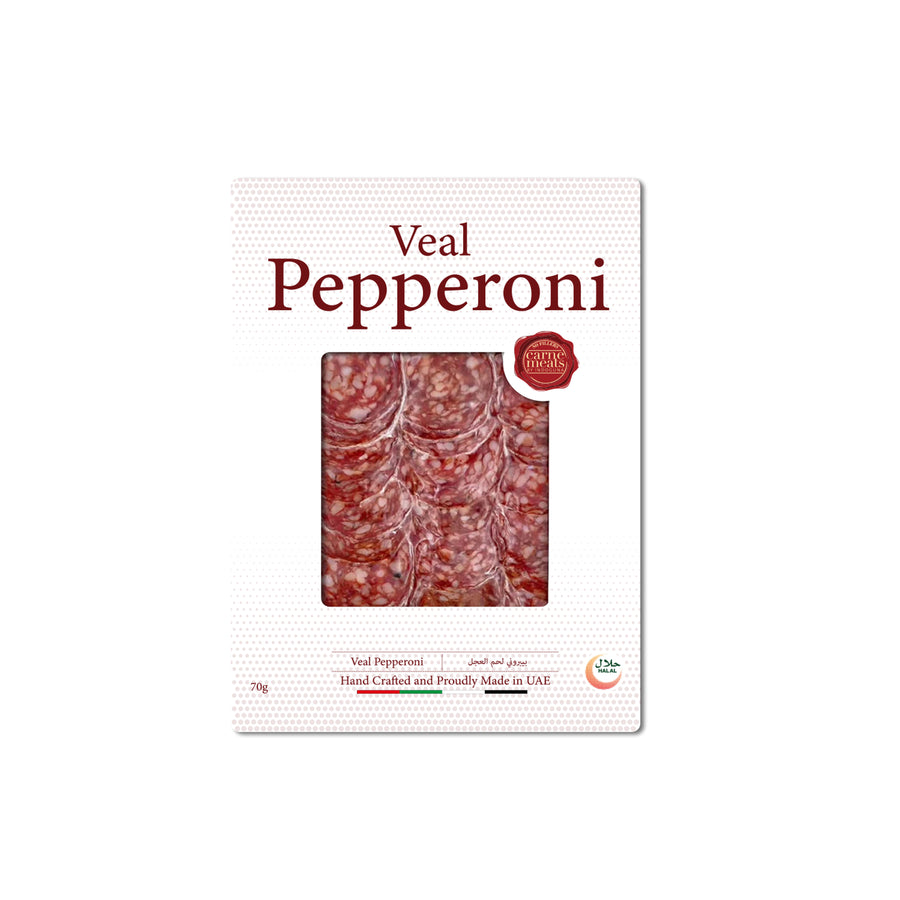 Chilled Air-Dried Veal Pepperoni | 70g Sliced